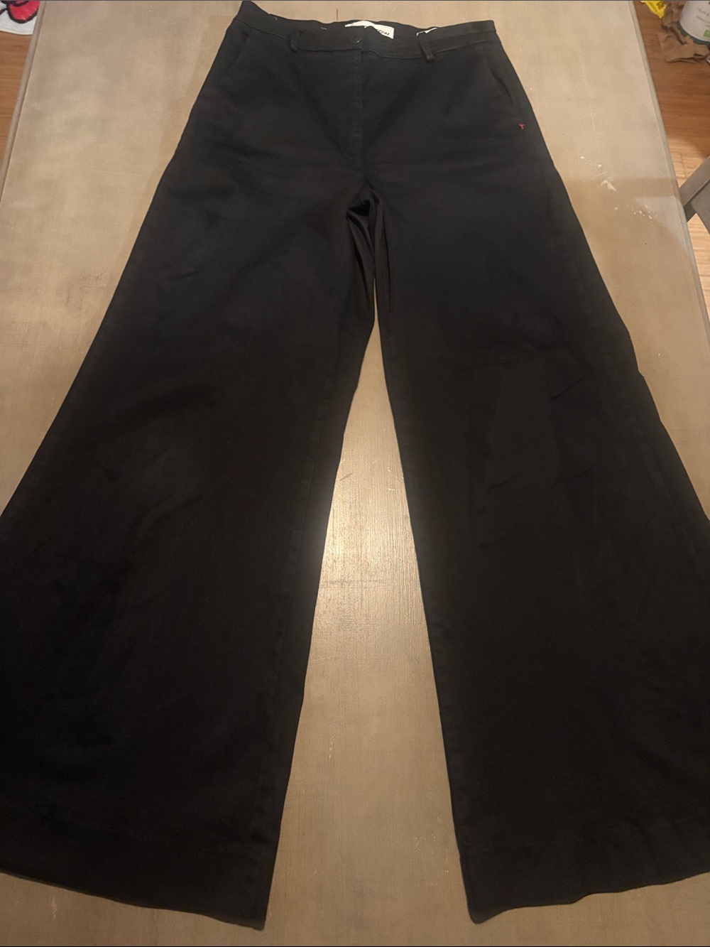 Womens Black Wide-Leg Bottoms